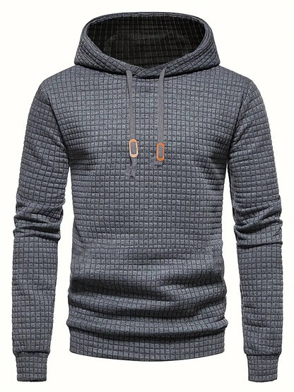 Hoodie Herr Avslappnad 100% Bomull för Vår och Höst 9