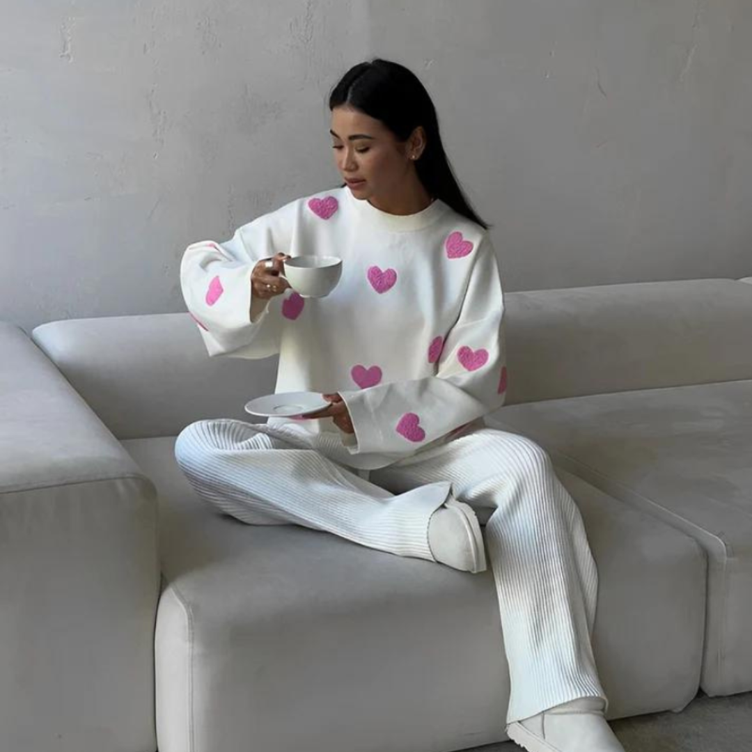 Damer Överdimensionerad Vintertröja Andningsbart Material-3