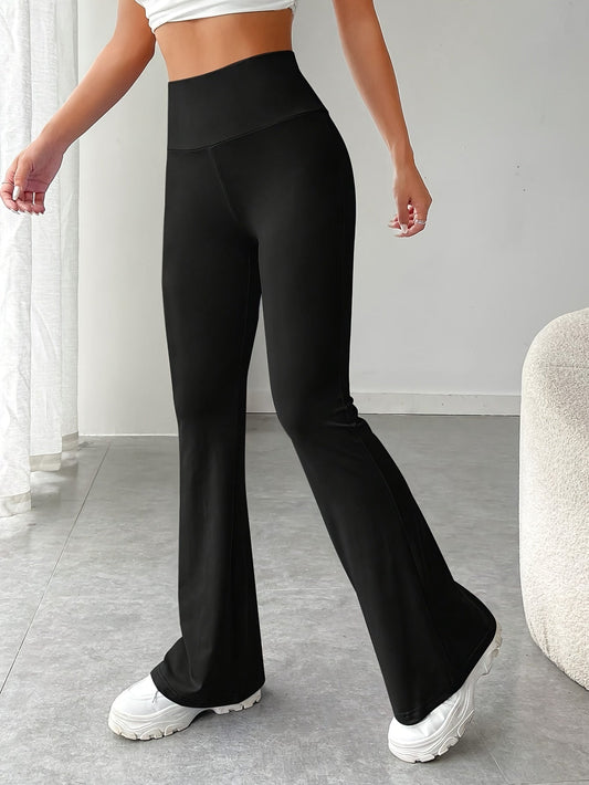 Dam Hög Midja Kostymbyxor Slim Fit Flödande Tyg-1