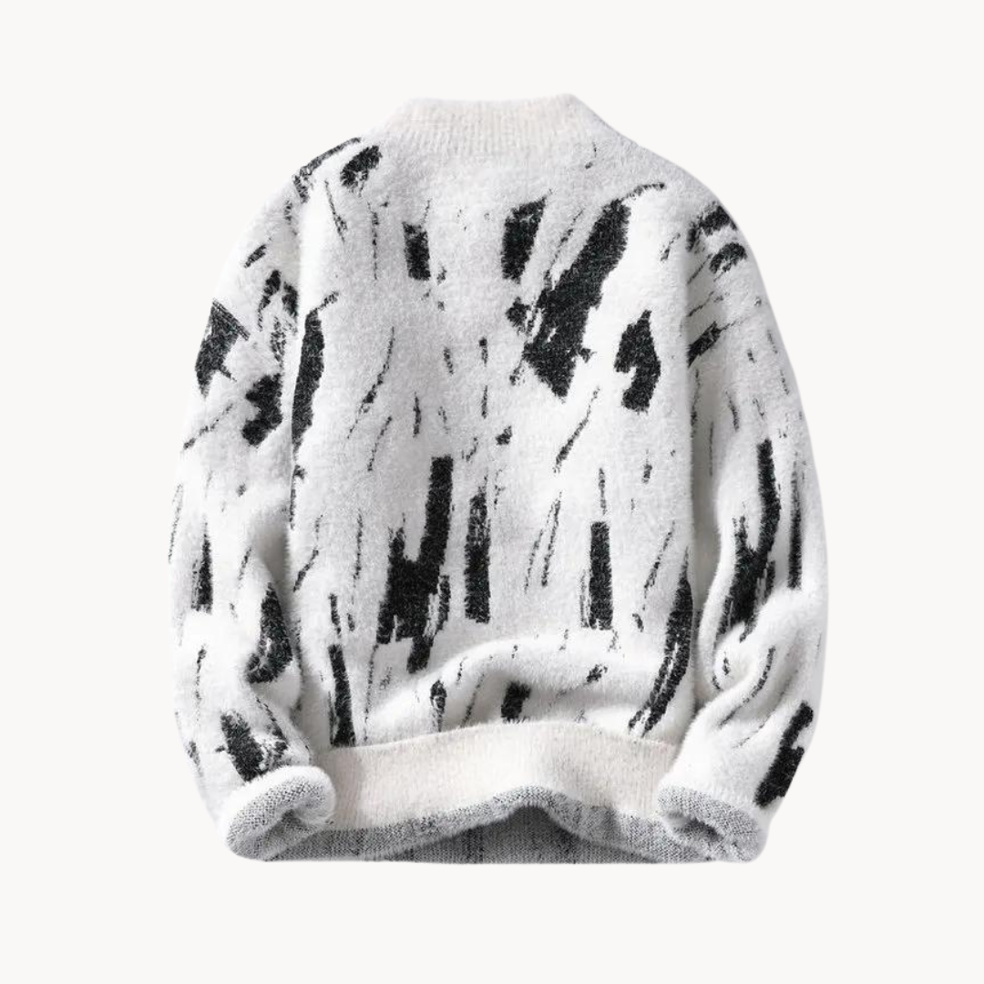 Herr Tröja Mjuk Ull Tidlös Design-2