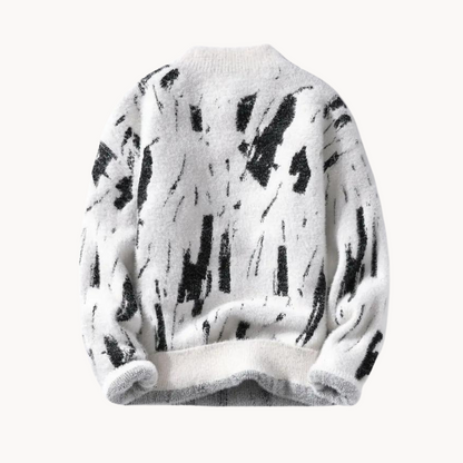 Herr Tröja Mjuk Ull Tidlös Design-2