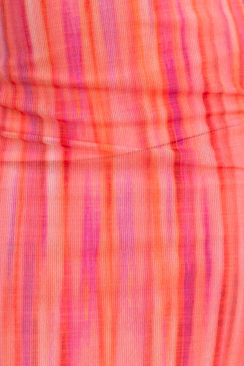 Damklänning Utsvängd Axel Randigt Nätmaterial Bomull Polyester-5