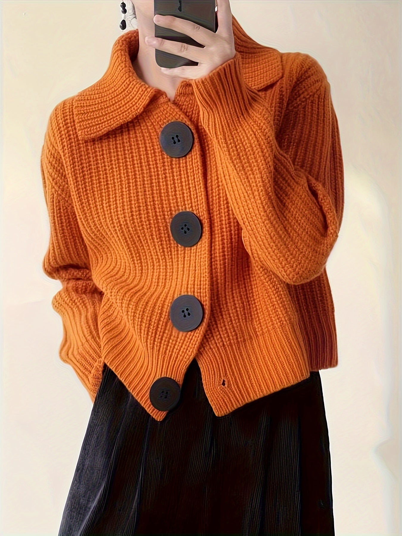 Variant image for Lång Kofta Dam Rippad Mjuk Material Cardigan-1