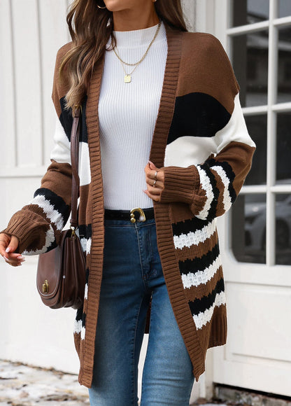 Dam Kofta Patchwork Mörkbrun Andningsbart Tyg-6