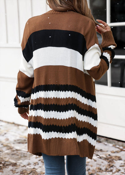 Dam Kofta Patchwork Mörkbrun Andningsbart Tyg-3