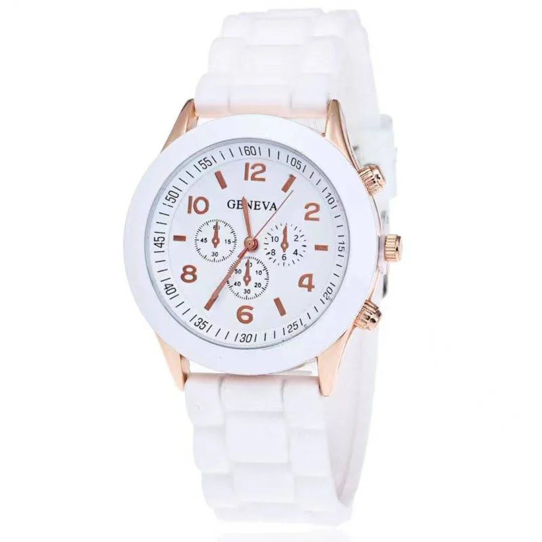 Kvinnoarmbandsur Analog Silikon Klassisk-5