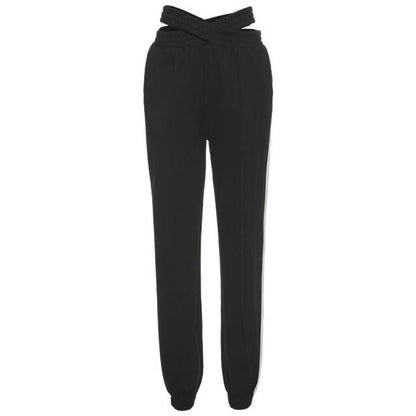 Variant image for Dam Joggingbyxor Sportig Design Mjuk Bomull med Vita Sidor-1