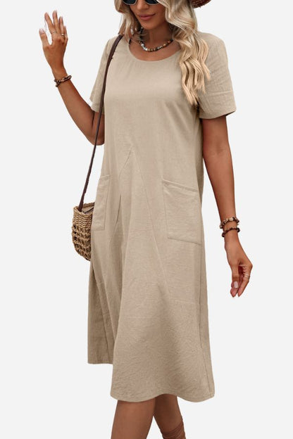 Strandklänning Dam A-linjeformad i Polyester – Bekväm och Elegant för Strand och Sommarfester 10