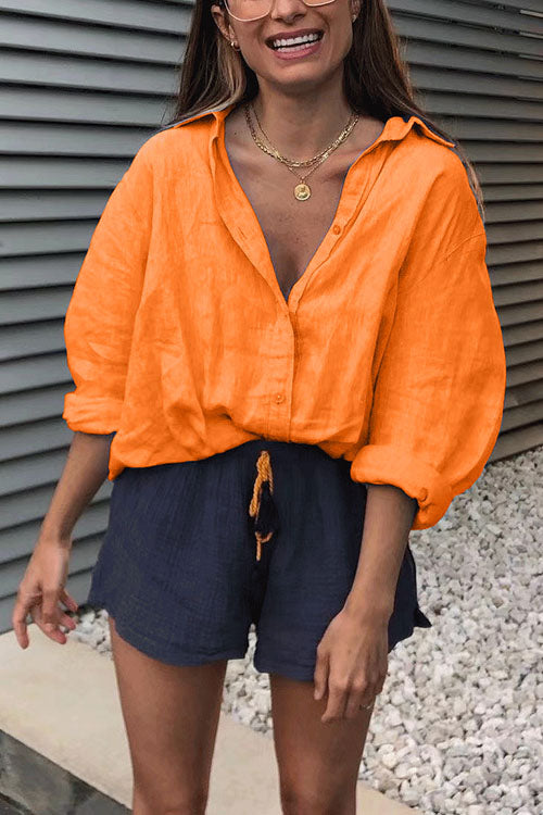 Dam Skjorta Långärmad Trendig Design i Bomull och Polyester-3