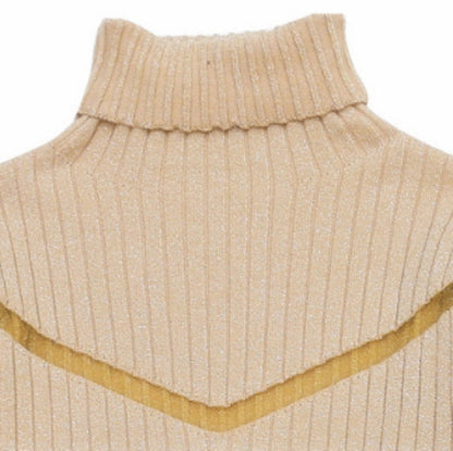 Dam Blus Med Rullkrage Bomull Akryl-6