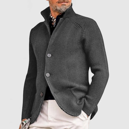 Herr Cardigan Elegant Polyester för Vardags- och Festbruk-4