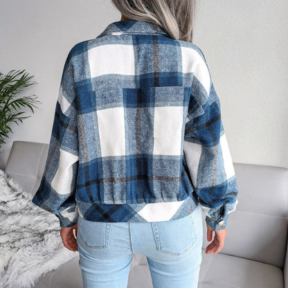 Damjacka med Blusliknande Design och Knappstängning – Lätt Material med Bröstfickor för Vår och Höst 6