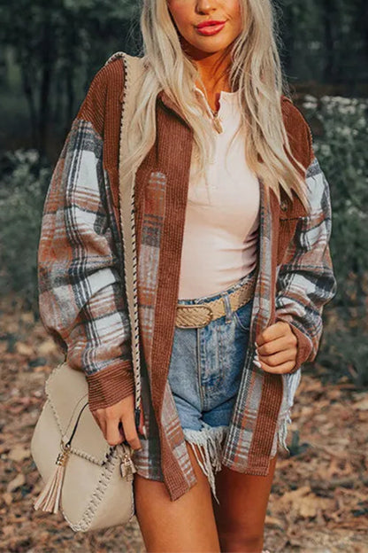 Variant image for Damjacka Corduroy med Karo Detaljer för Damer-1