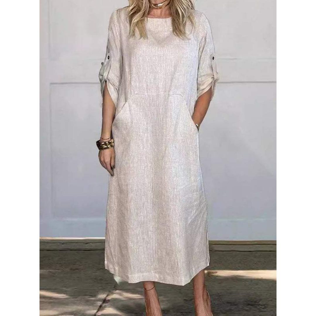 Variant image for Dam Fritidsklänning Choppy Snitt 100% Bomull Långärmad-1