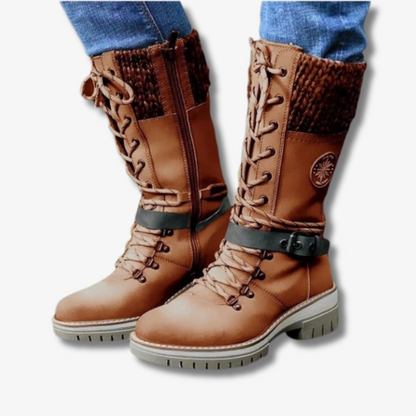 Dam Snörstövlar Elegant Läder-3