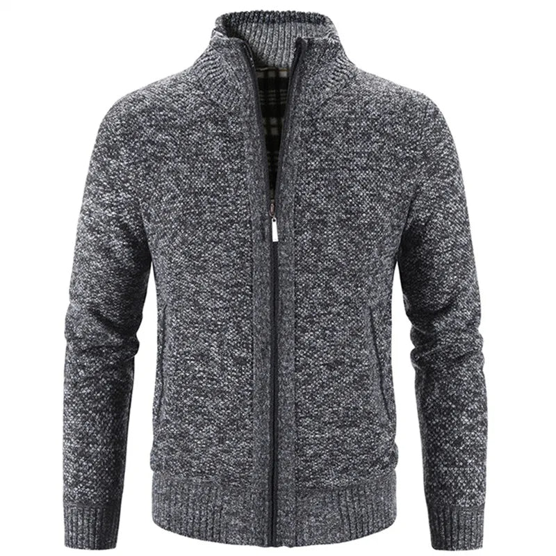 Herr Slimfit Stickad Väst För Höstmode-4