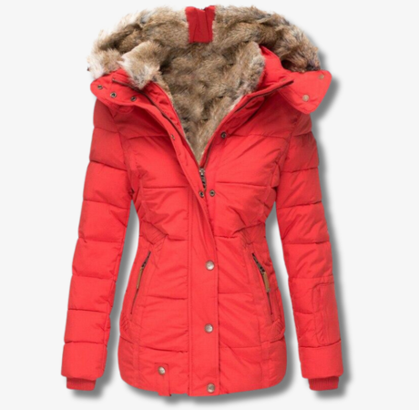 Damjacka Vinterjacka Modern Design Isolerad Polyester-4