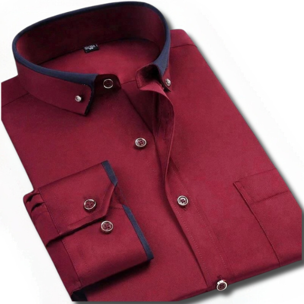 Variant image for Herrskjorta Långa Ärmar Formell Högkvalitativ Bomull Polyester-20