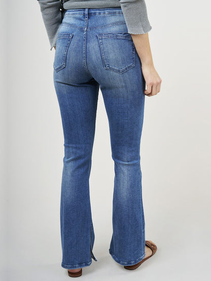 Dam Jeans Hög Midja Stretch Bootcut Denim 4