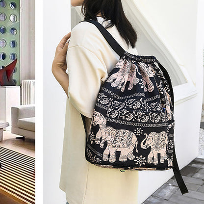 Dam Ryggsäck Vikbar Vattentålig Nylon med Ergonomiska Axelremmar-6