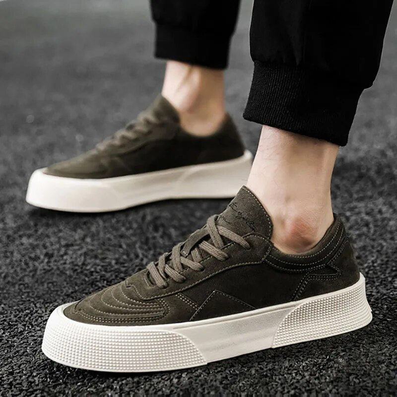 Variant image for Herr Sneakers Låga Mocka med Tjock Sula för Komfort och Stil-23