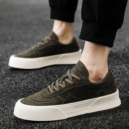 Variant image for Herr Sneakers Låga Mocka med Tjock Sula för Komfort och Stil-23