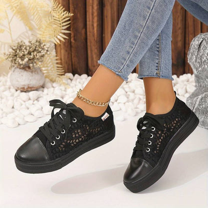 Dam Sneakers Andningsbara Lätta Material Elegant Design-2