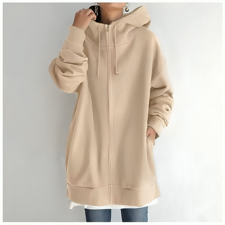 Variant image for Damens Överdimensionerad Jacka med Huva Polyester-1