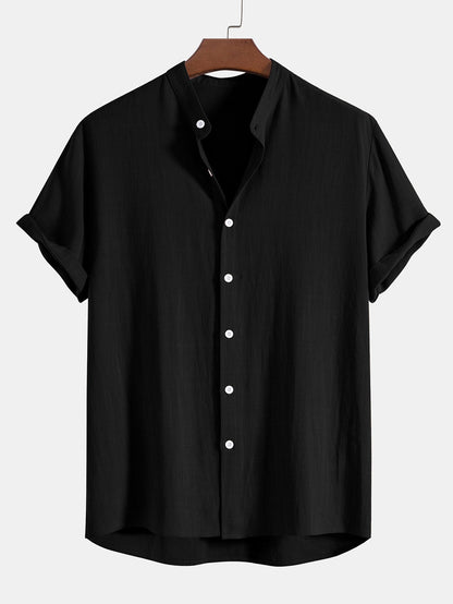 Linne Poloshirt och Byxor Set för Herrar – Avslappnade Sommarkläder i 100% Linne, S-2XL 3