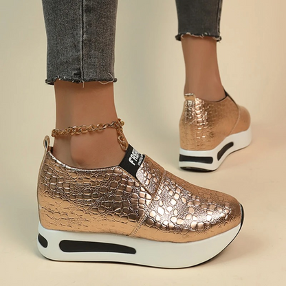 Kvinnors Sneakers Ormmönster Textil Syntet-3