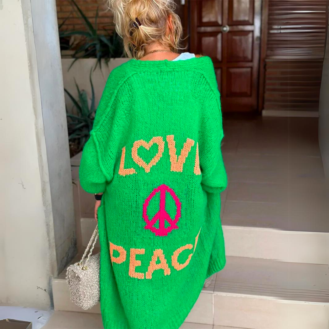 Lång Jacka Dam Färgglad Bomull Elegant Design-3