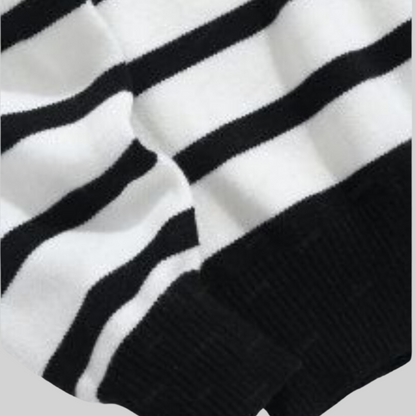 Dam Tröja Halvdraget Randig Polyamid Polyester Viskos-4