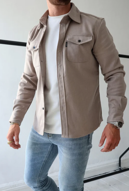 Elegant Dam Skjortajacka i Lätt Material – Klassisk Knappstängning, Perfekt Passform, Flera Färger 9