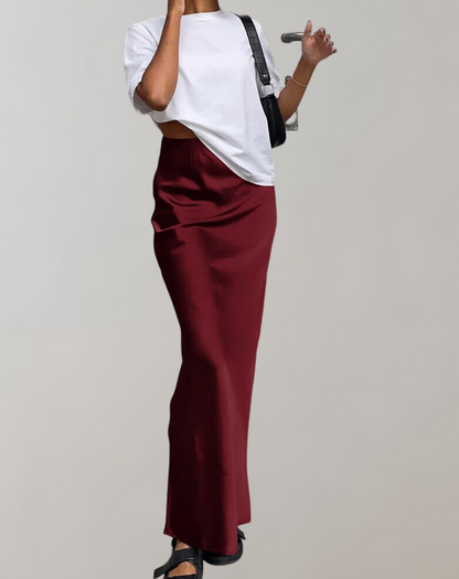 Variant image for Dam Trumpetkjol Satin Högmidjad Elegant-8