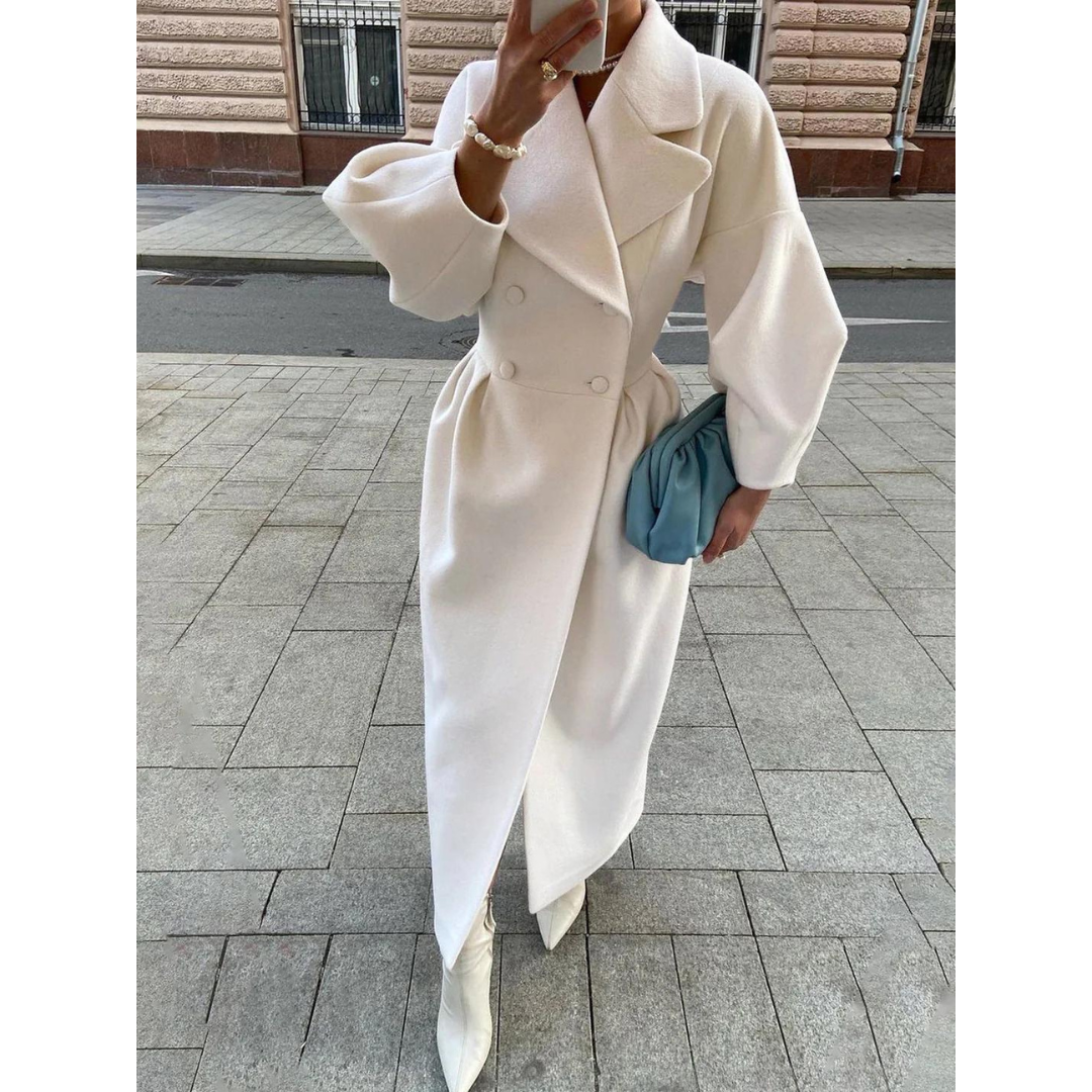 Dam Trenchcoat Lång Ärmd Ull-4