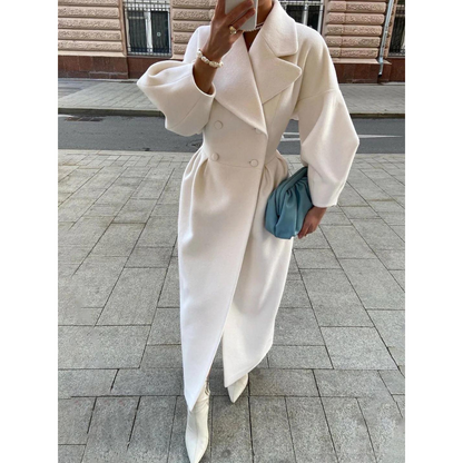 Dam Trenchcoat Lång Ärmd Ull-4