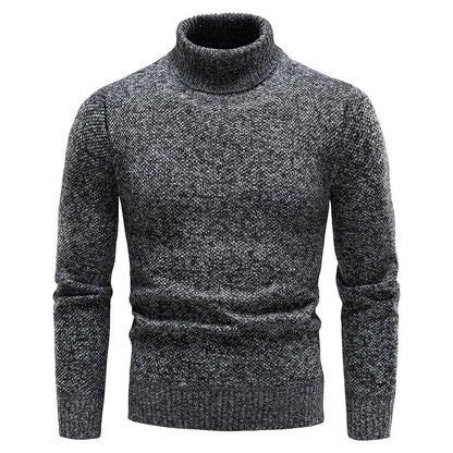 Stickad Dam Tröja Turtleneck 100% Ull 6