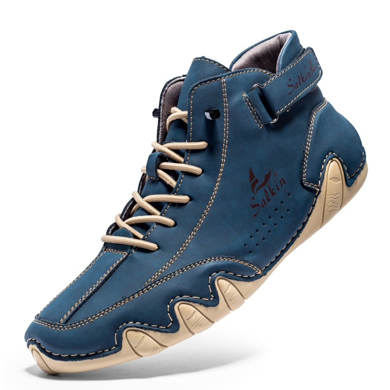 Herr Barfota Skor Handgjorda Läder Icke-Slipssula-1