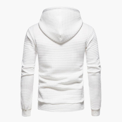 Lång Hoodie Dam med Huva och Karomönster i 100% Bomull - Avslappnad Passform för Kyliga Dagar 6