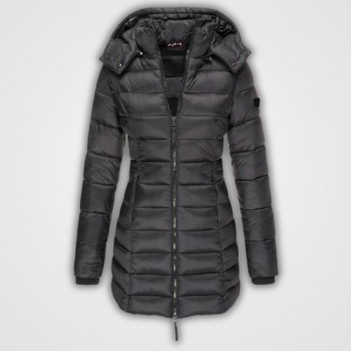 Dam Vinterjacka Lång Trendig Vattentålig Polyester-1