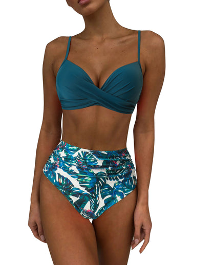 Dam Bikini Push Up Vadderad Elegant Nylon Spandex 3