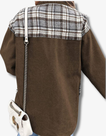 Dam Denimjacka Långärmad Bomull Polyester Avslappnad-5