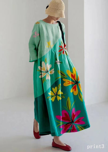 Kvinnors Klänning Elegant Bomull-2