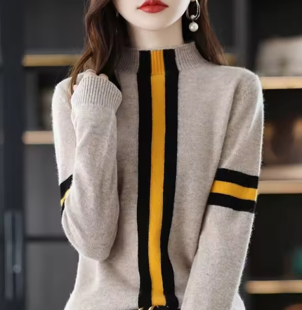 Variant image for Dam Högkrage Tröja Mjuk Tygblandning-15