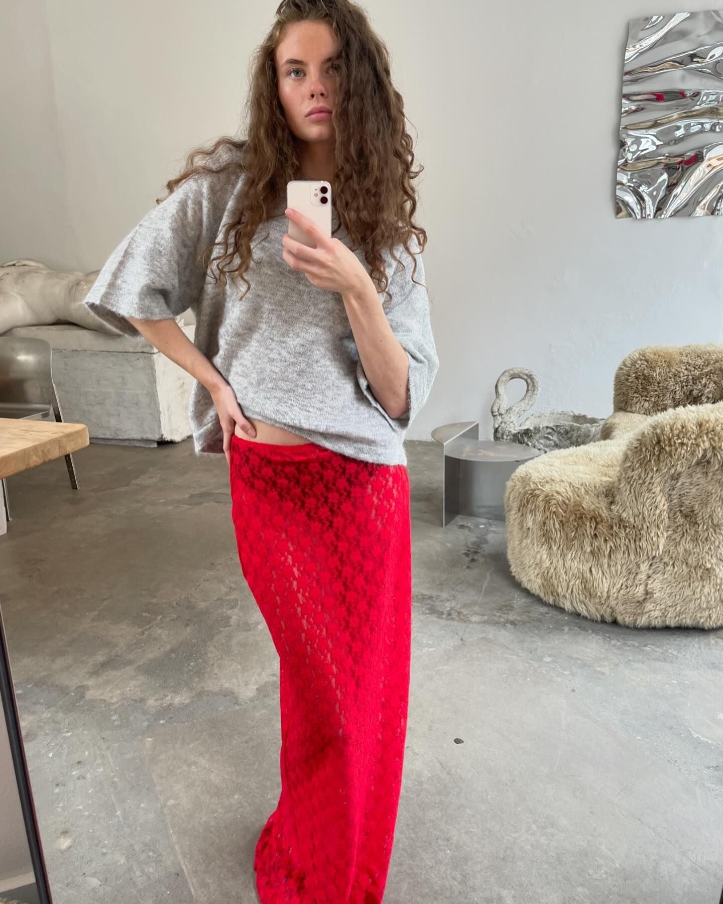 Dam Tröja Kortärmad Enfärgad Mjuk Tygblandning-2