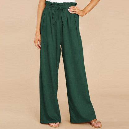 Snygga Byxor Dam Lätta Polyester Hög Midja-6
