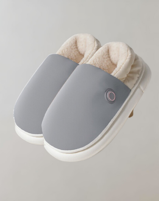 Damer Uppvärmda Tofflor Minimalistisk Design Mjuk Värmeisolerande Textil-1