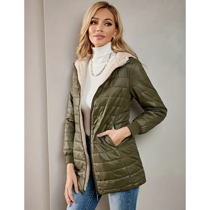 Kvinnors Huvjacka Voluminös Polyester Isolerad 8