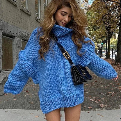 Dam Tröja Vintersköldpadd Mjuk Tyg-3