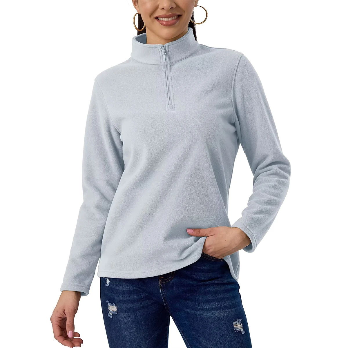 Variant image for Herr Fleeceväst Kort Blixtlås Mjuk Polyester för Utomhusaktiviteter-81
